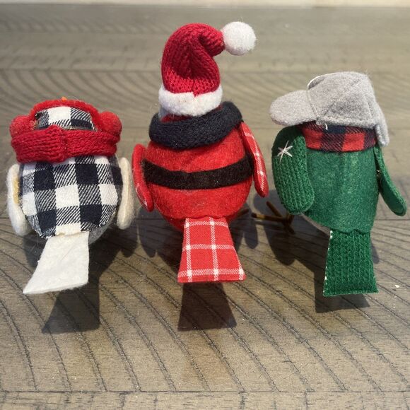 Target Wondershop Feathery Friends Mini 2019 Fabric Bird Christmas Set of 3 - Picture 5 of 6